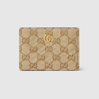 Gucci GG Marmont Small Wallet, Beige, GG Canvas