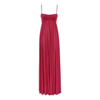 Zimmermann Gowns, female, Pink, Size: L Luna Jersey Wrap Evening Dress