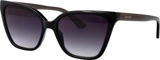 Calvin Klein Stijlvolle Ck 24507S zonnebril voor de zomer - Dames - Zonnebrillen - Zwart - 57 MM - Accessoires