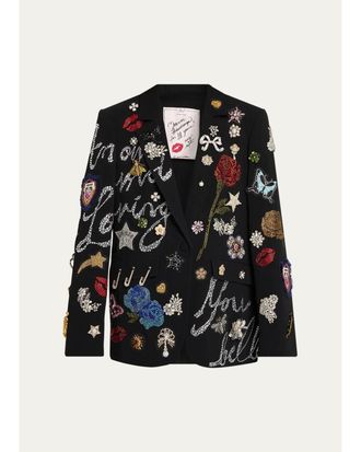 Cinq &agrave; Sept Greatest Hits Embellished Blazer