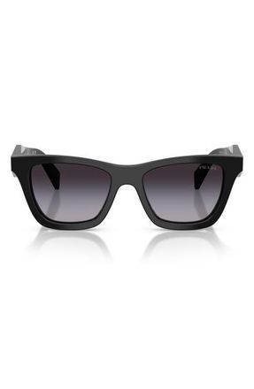Prada 51mm Butterfly Sunglasses in Black /Grey Gradient at Nordstrom