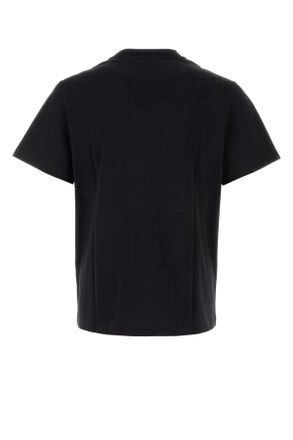 A.P.C. Mens Black Cotton T-Shirt Noirblanc Coton Biologique