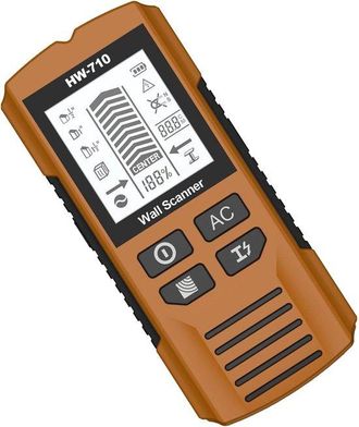 No Brand Detector De Metales Port&aacute;til - Buscador De Vigas - Perforaci&oacute;n Segura - Pantalla Lcd Con Audio - 17,4 Cm - Amarillo