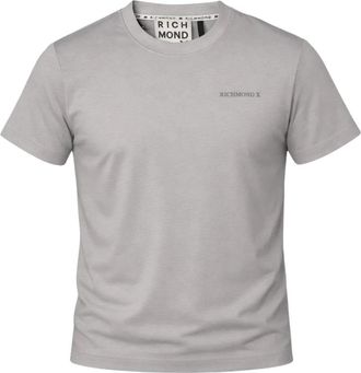 John Richmond T-shirt met ronde hals - Heren - T-shirts - Grijs - L - Katoen - Tops