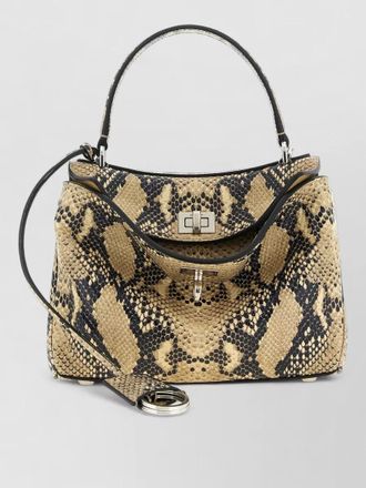 Balenciaga snake print mini bag top handle strap