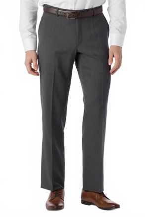 Ballin Super 120S Wool Gabardine Comfort-Eze Trouser - Soho Modern Fit In Medium Grey