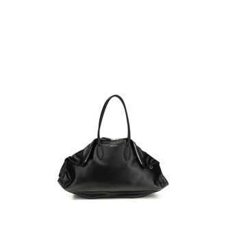 Alexander McQueen Black Calf Leather Bos Taurus Shoulder Womens Bag