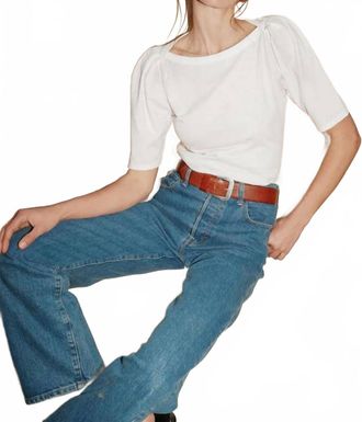 Nation Ltd Deana Boxy Short Sleeves Tee In White