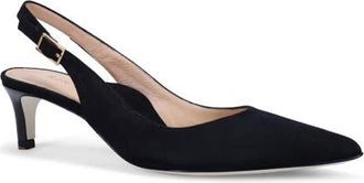 Ron White Marika Slingback Pointed Toe Pump in Onyx at Nordstrom, Size 10-10.5Us