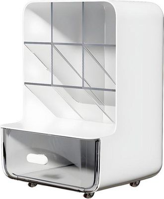 OEM Portal&aacute;pices De Escritorio, Portal&aacute;pices Multifuncional, Organizador De Escritorio Con Caj&oacute;n, 6 Compartimentos Y 1 Caj&oacute;n Para La Oficina, Blanco
