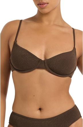 Bond-Eye Gracie Underwire Balconette Bikini Top in Walnut at Nordstrom