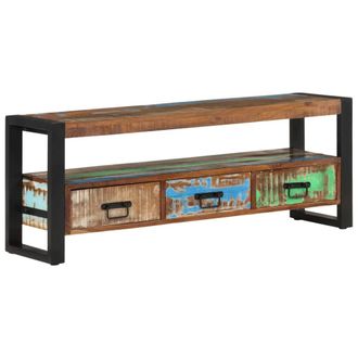 vidaXL Vidaxl - Mueble De Tv Madera Maciza Reciclada 120x30x45 Cm