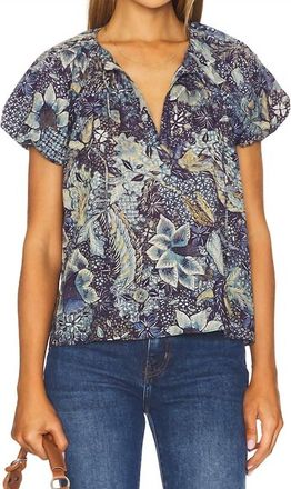 Ulla Johnson Issa Short Sleeve Top In Portofino