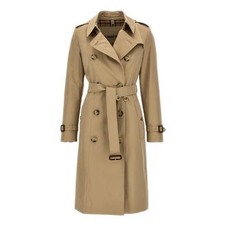 Burberry Trench Coats, female, Beige, 3XS, Long Chelsea Heritage Trench Coat
