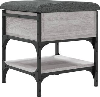 vidaXL Vidaxl - Banco Zapatero Madera De Ingenier&iacute;a Gris Sonoma 42x42x45 Cm