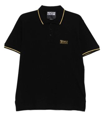 Versace Jeans Couture Black Solid None Polo