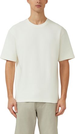 s.Oliver Rundhalsshirt S.OLIVER, Herren, Gr. XXL, wei&szlig;, Web, Obermaterial: 100% Baumwolle, unifarben, l&auml;ssig geschnitten h&uuml;ftbedeckend, Rundhals, Shirts Rundha