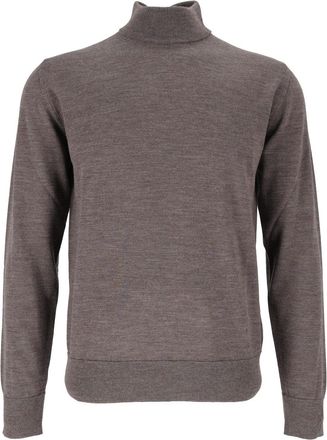 Ballantyne Brown Wool Half-Turtleneck Sweater