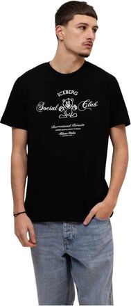 Iceberg 5D F047 Jersey T-Shirt - Heren - T-shirts - Zwart - M - Katoen - Tops