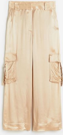 H&M Cargohose mit Glanz - Puderrosa