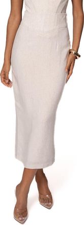 JLUXLABEL Coastland Pencil Skirt in Beige at Nordstrom, Size Xx-Large