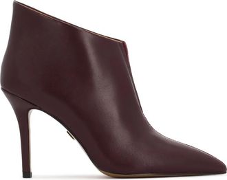 Kazar Maroon laarzen met laag bovendeel - Dames - Laarzen met Hak - Bruin - 38 EU - Leer - Schoenen