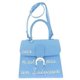 Delvaux Pre-owned Lhumour BOX Calf Bag - Dames - Pre-owned - Blauw - Maat: ONE Size Leer