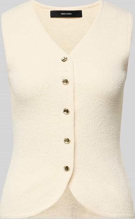 Vero Moda Slim Fit Weste mit Baumwoll-Anteil Modell SILVIA in Ecru, Gr&ouml;&szlig;e XL