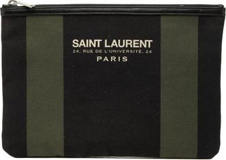 Saint Laurent Pre-owned Saint Laurent Canvas Beach Zip Clutch Ladies IH55XMVP77AP2LK2