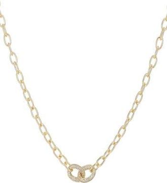 Adornia Pav&eacute; Cubic Zirconia Links Pendant Necklace in Gold at Nordstrom Rack