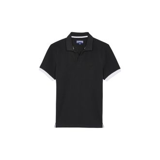 Vilebrequin Mens Solid Cotton Polo in Noir at Nordstrom, Size Xx-Large