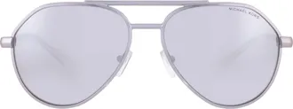 Michael Kors Brentwood Silver Mirror Pilot Mens Sunglasses MK1168 19036G 58