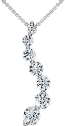 Pompeii3 1ct Diamond Journey Pendant 14K White Gold New 1 tall