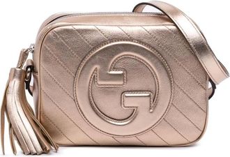 Gucci Pre-owned Cross Body Bags, female, Brown, Size: ONE SIZE Pre-owned Leather Crossbody Camera Bag with Tassel Detail