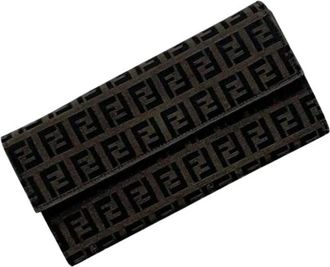 Fendi Pre-owned Lange portemonnee (bi-fold) - Dames - Vintage Accessoires - Zwart - ONE Size - Leer - Vintage