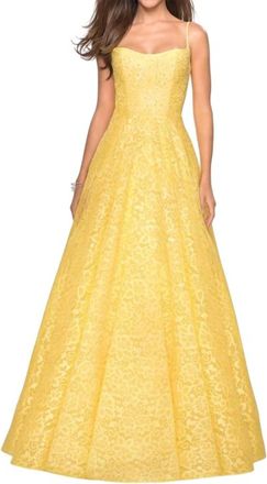 La Femme Prom Dress In Yellow