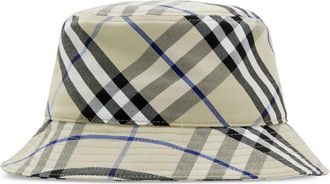 Burberry Vintage Check bucket hat - men - Cotton/Polyester - S - Neutrals