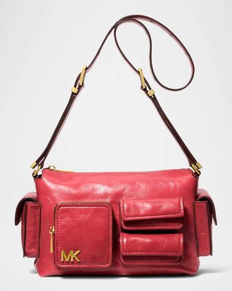 Michael Kors Dakota Medium Pocket Leather Shoulder Bag