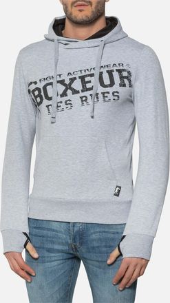 Boxeur Des Rues Kapuzenpullover BOXEUR DES RUES BOXEUR DES RUES Kapuzenpullover Hooded Sweatshirt with Thumb Openings, Herren, Gr. XL, grau, Obermaterial: 95% Baumwol