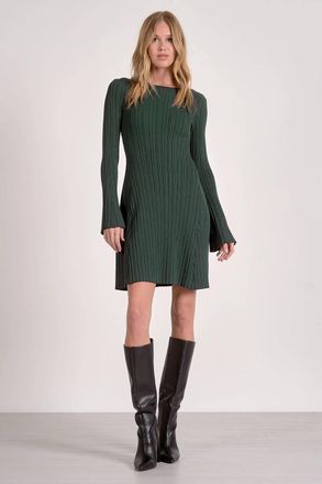 Elan Crewneck Longsleeve Dress In Pine