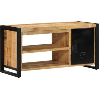 vidaXL Vidaxl - Banco De Zapatos Marr&oacute;n 100 X 40 X 50 Cm Madera Maciza De Mango