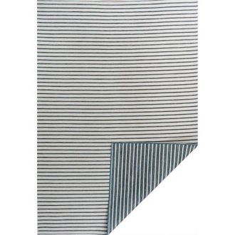Jonathan Y Designs Damon Classic Coastal Pinstripe Reversible Machine-Washable Indoor/Outdoor Area Rug in Navy/cream at Nordstrom, Size 4Ft 0In X 6Ft 0In