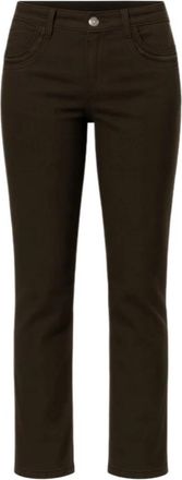 2-Biz Slim-fit broek - Dames - Slim Fit Broeken - Bruin - 2XL - Leer - Broeken