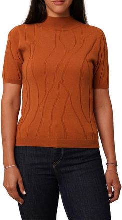 Cyrus Intarsia Short Sleeve Sweater in Apricot Buff at Nordstrom Rack, Size X-Small