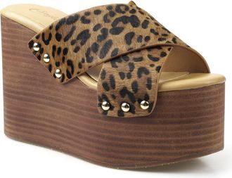 Candie's Jazzi Platform Wedge Sandal in Leolt at Nordstrom, Size 11