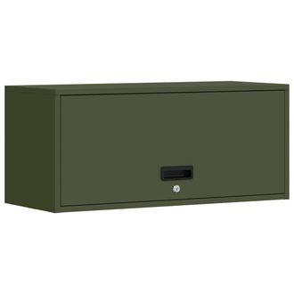 vidaXL Armario De Pared Para El Garaje Verde Oliva 80 X 33 X 35 Cm Vidaxl