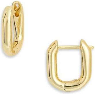 Argento Vivo Small Oval Tube Huggie Hoop Earrings in Gold at Nordstrom Rack