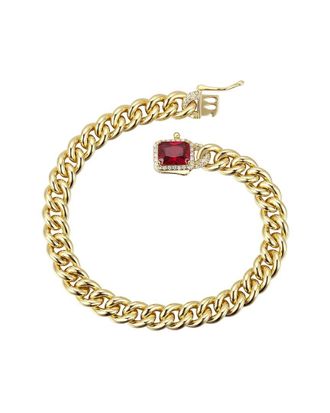 Genevive 14K Over Silver Cz Bracelet