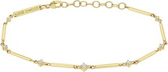 Zo&euml; Chicco Womens Square Bar Bracelet In Gold