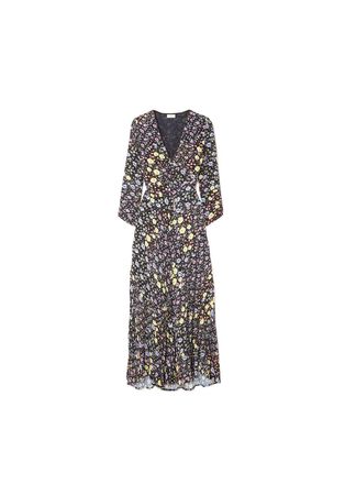 Rixo Black floral crepe Katie dress Size S